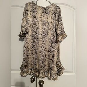 Snakeskin print dress